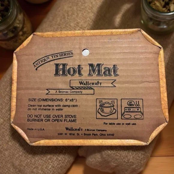 Grandmas Kitchen Hot Mat 6"x8" By Wallcraft - Antique Tin Series - Table Or Wall - Picture 2 of 4